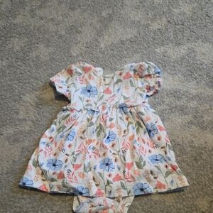 Carter's White and Pink Baby Dress Set